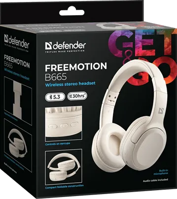 Наушники с микрофоном Defender FreeMotion B665 бежевый