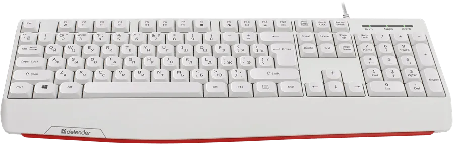 Клавиатура USB Defender Atom HB-546 белый