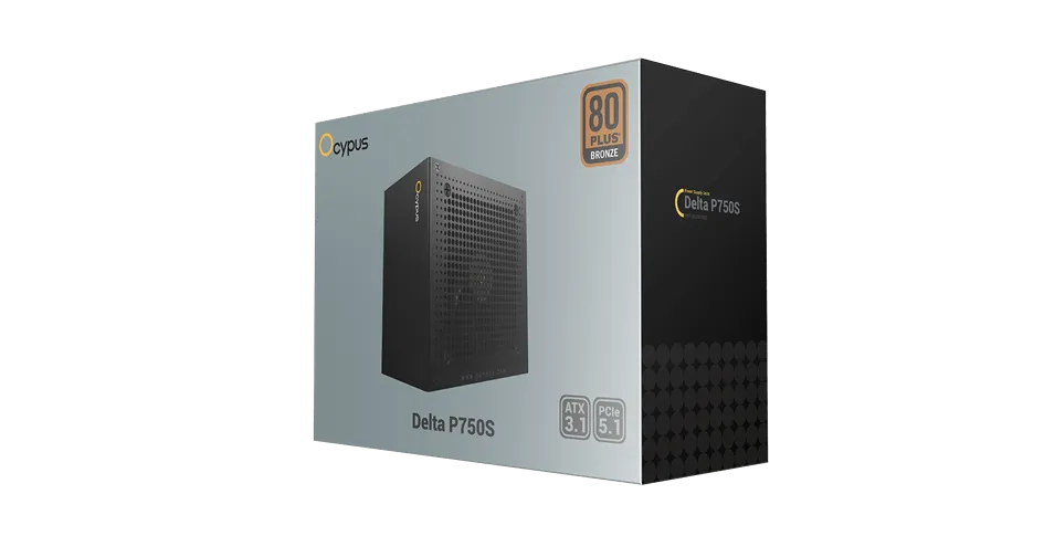 Блок питания Ocypus  750W, Delta P750S, Non modular, 80+ BRONZE, Черный, Delta-P750S-BDFBK025X-EU