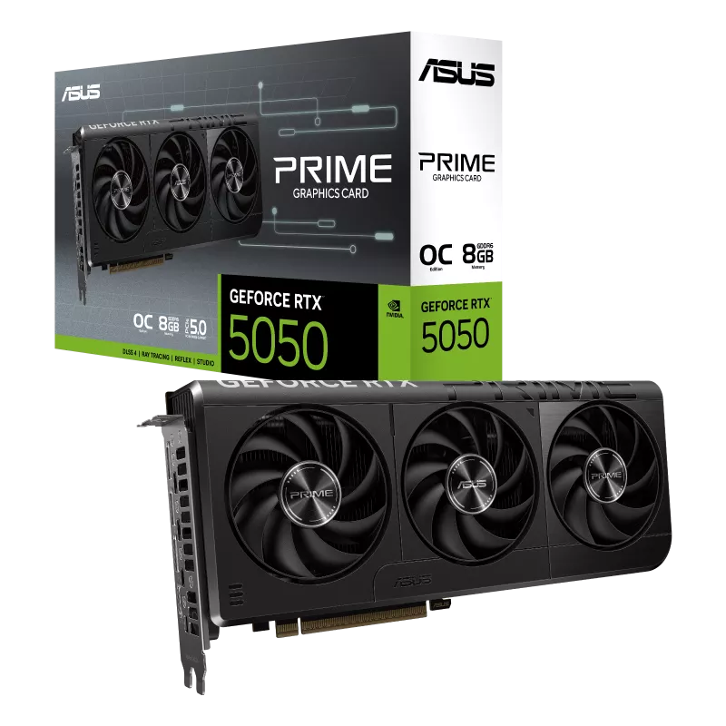 Видеокарта ASUS GeForce RTX5050 8GB PRIME GDDR6 128-bit 1xHDMI 3xDP PRIME-RTX5050-O8G