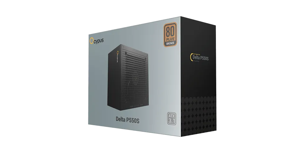 Блок питания Ocypus  550W, Delta P550S, Non modular, 80+ BRONZE, Черный, Delta-P550S-BDFBK025X-EU