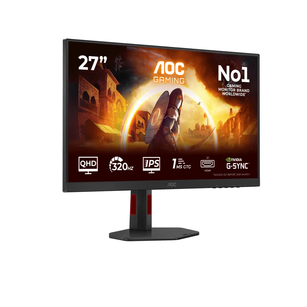 Монитор Игровой 27" AOC Q27G4SRU/01 IPS 2560x1440 320Hz 1ms 450cd/m 1000:1 2xHDMI 1xDP 2Wx2 Black