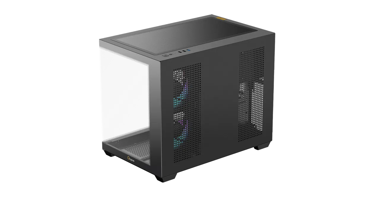 Корпус Ocypus Gamma C54 BK ARGB mATX/ITX 3xUSB Черный Gamma-C54-BKD300XX-GL