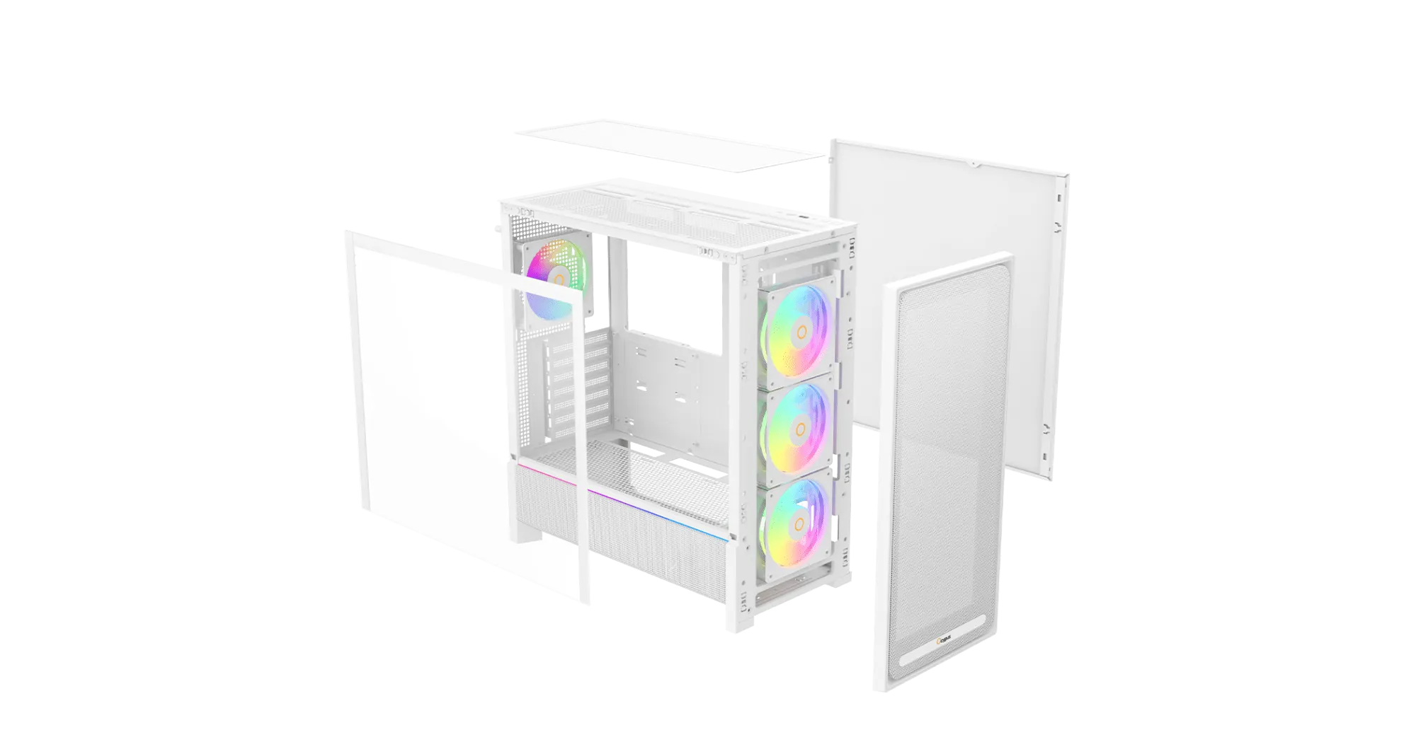 Корпус Ocypus Delta C70 WH ARGB EATX/ATX/mATX/ITX Type-C Белый Delta-C70-WHG400XX-GL