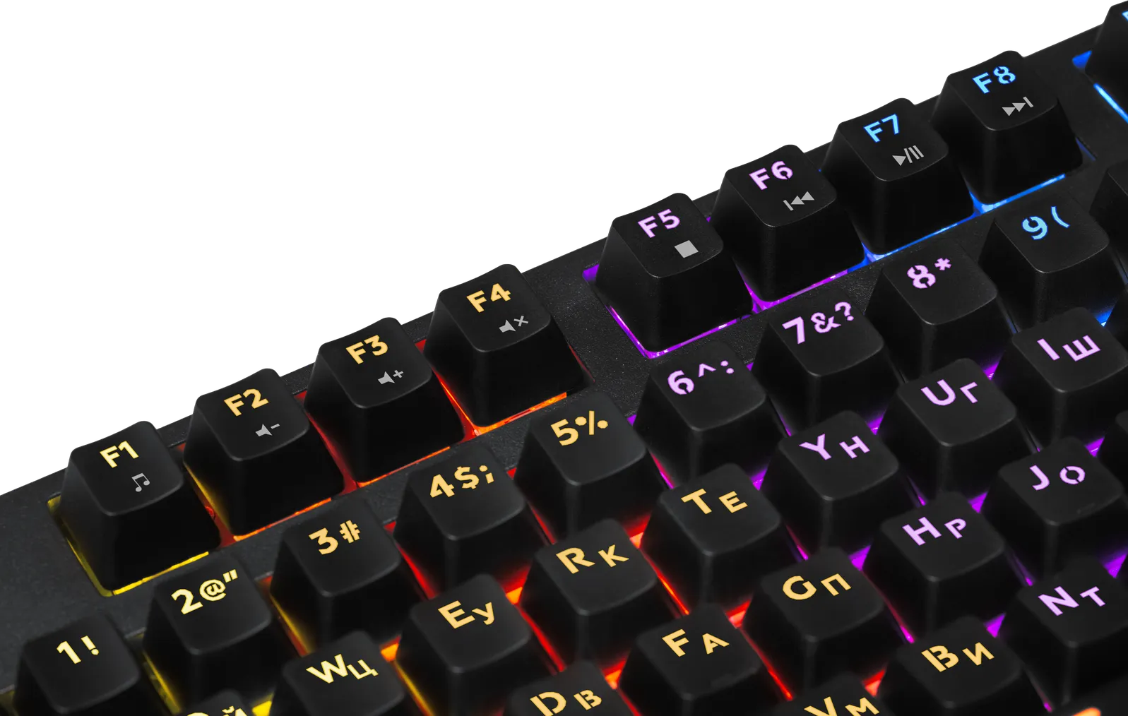 Клавиатура проводная игровая механическая Defender Blitz GK-240L RU,Rainbow (Черный), USB, ENG/RU, Н