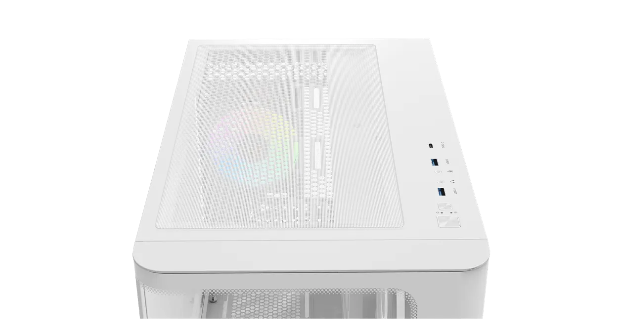 Корпус Ocypus Iota C50 WH Curve ARGB Digital mATX/ITX 2xUSB Type-C Белый Iota-C50-WHD300CD-GL