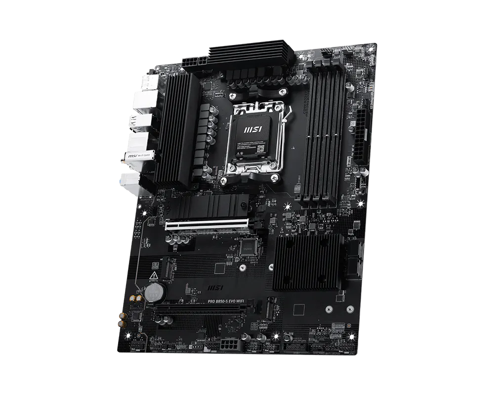 Материнская плата MSI PRO B850-S EVO WIFI AM5 B850 4xDDR5 4xSATA6G RAID 3xM.2 1xDP 1xHDMI ATX