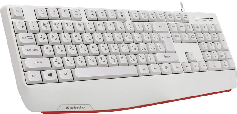 Клавиатура USB Defender Atom HB-546 белый