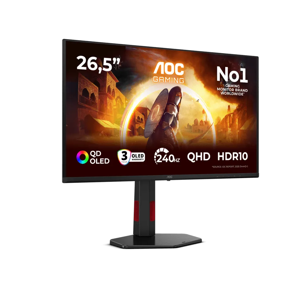 Монитор Игровой 27" AOC Q27G4ZDR QD-OLED 2560x1440 240Hz 0.03ms 400cd/m2 1,5M:1 2xHDMI 1xDP Черный