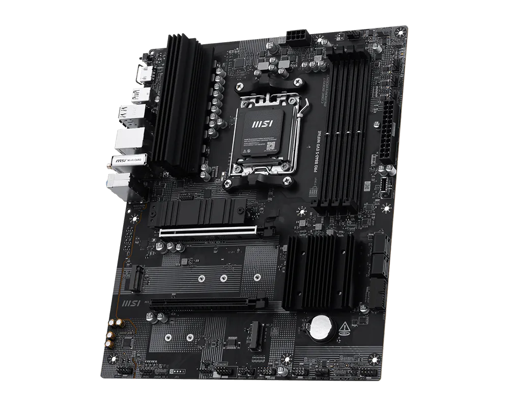 Материнская плата MSI PRO B840-S EVO WIFI6E AM5 B840 4xDDR5 4xSATA6G RAID 3xM.2 1xHDMI 1xType-C ATX