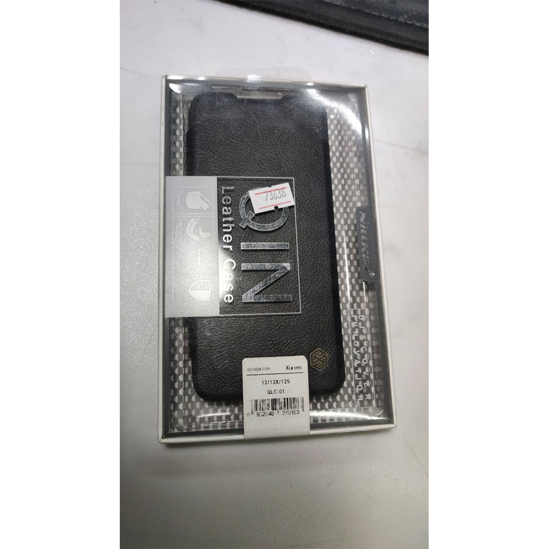 Чехол для телефона NILLKIN для Xiaomi 12/12X QLC-01 Qin Leather Case Чёрный