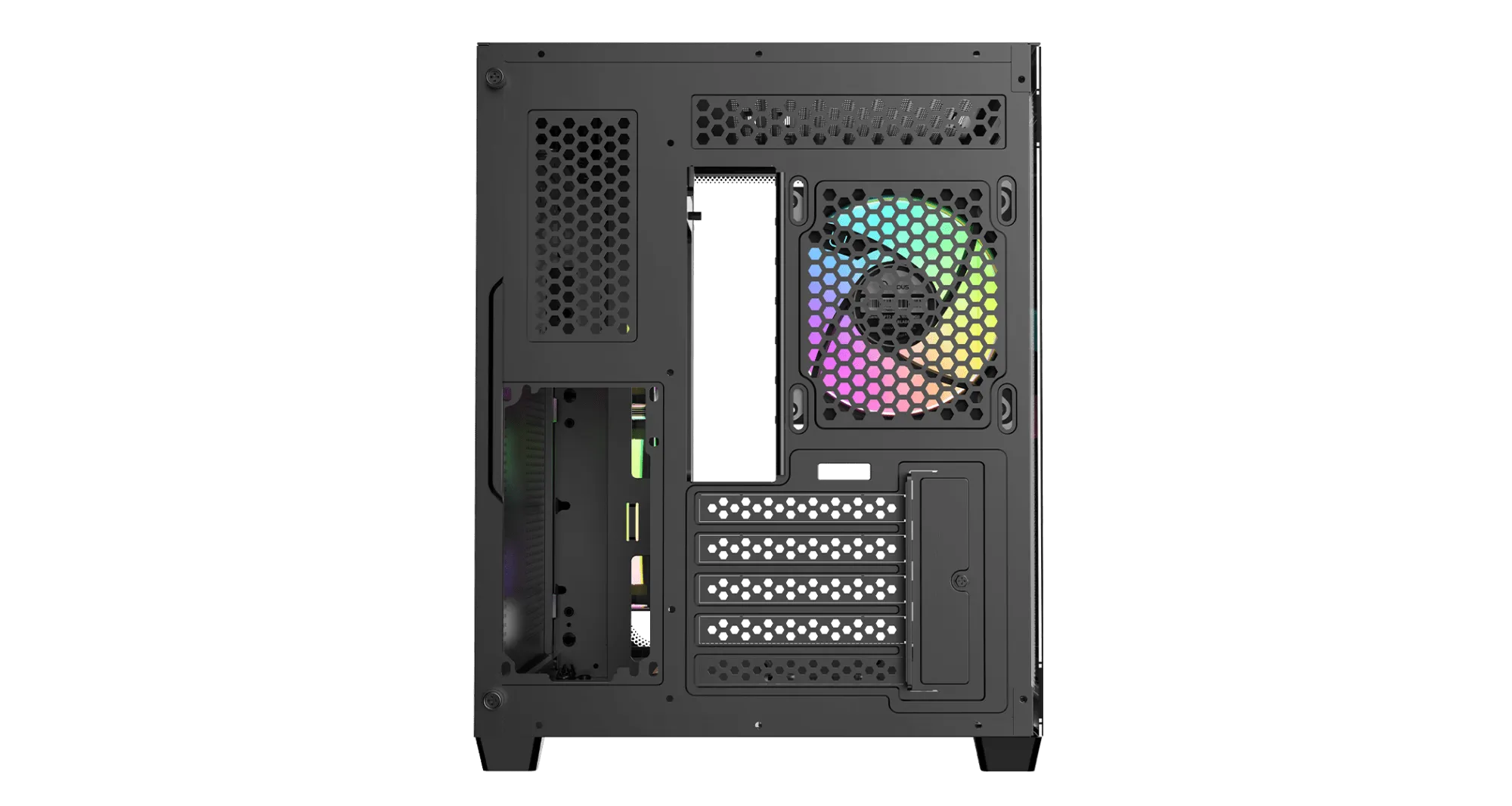 Корпус Ocypus Iota C50 BK Curve ARGB Digital mATX/ITX 2xUSB Type-C Черный Iota-C50-BKD300CD-GL