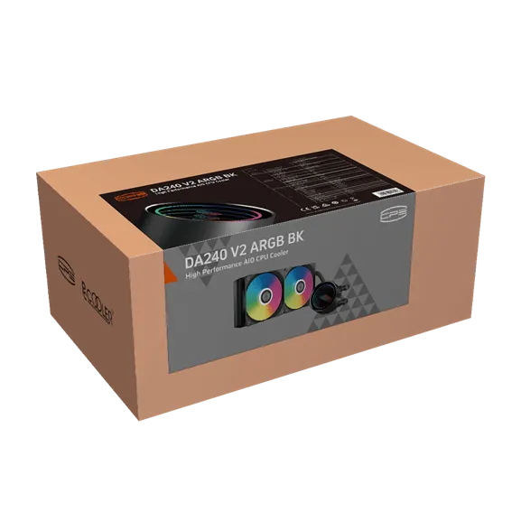 Водяное охлаждение для CPU PCCooler DA240 V2 ARGB BK TDP 270W 115X/1200/1700/1851/AM4/AM5 Черный