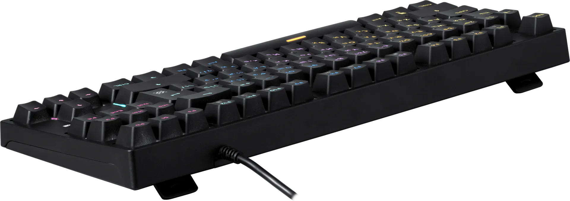 Клавиатура проводная игровая механическая Defender Blitz GK-240L RU,Rainbow (Черный), USB, ENG/RU, Н