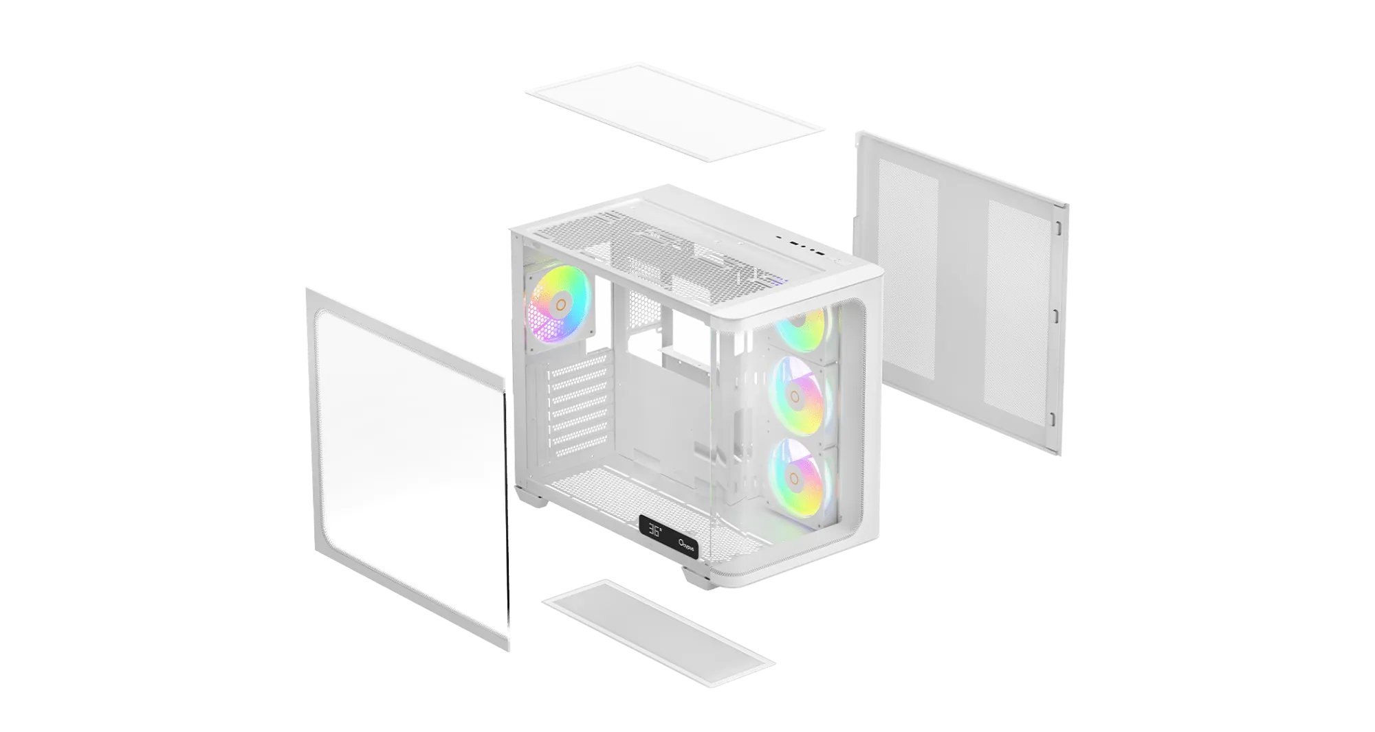 Корпус Ocypus Iota C70 WH Curve ARGB Digital ATX/mATX/mITX 2xUSB Type-C Белый Iota-C70-WHD400CD-GL