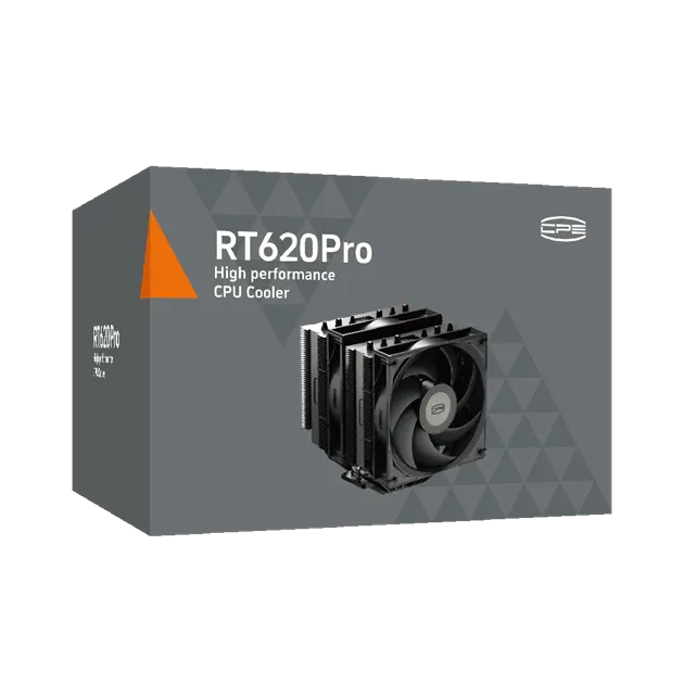 Вентилятор для процессора PCCooler RT620Pro BK TDP 265W 4pin PWM 115X/1200/1700/1851/AM4/AM5 Черный