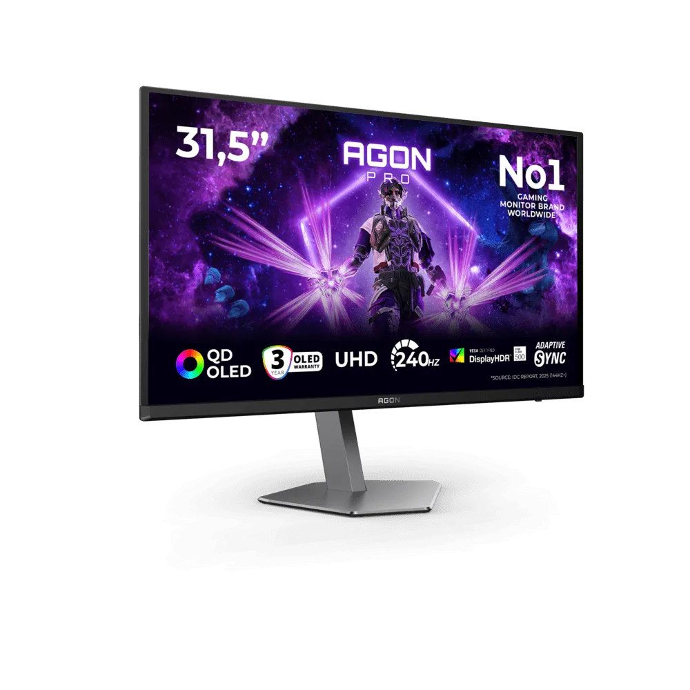 Монитор Игровой 31.5" AOC AG326UZD2 QD-OLED 3840x2160 240Hz 0,03ms 1000cd/m2 2xHDMI 1xDP 1xUSBC 2x8W