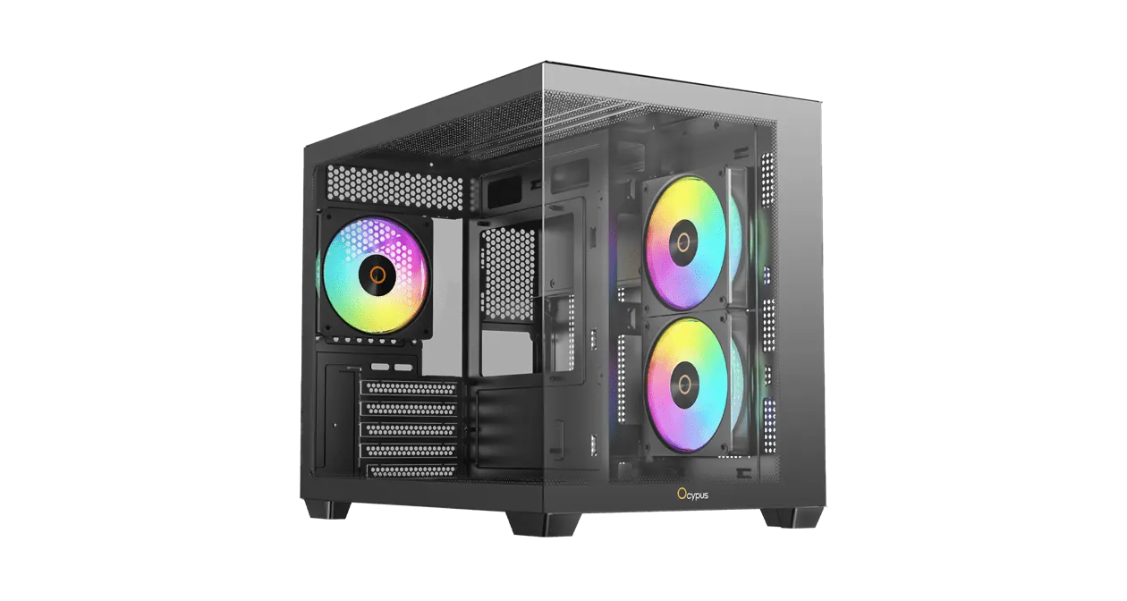 Корпус Ocypus Gamma C54 BK ARGB mATX/ITX 3xUSB Черный Gamma-C54-BKD300XX-GL