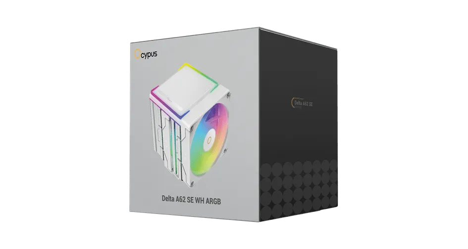 Вентилятор для процессора Ocypus Delta A62 SE WH ARGB TDP 250W 4-pin 1851/1700/1200/AM5/AM4 Белый