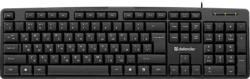 Клавиатура проводная Defender Next HB-440 (Черный), USB, ENG/RUS,стандарт, НОВИНКА!