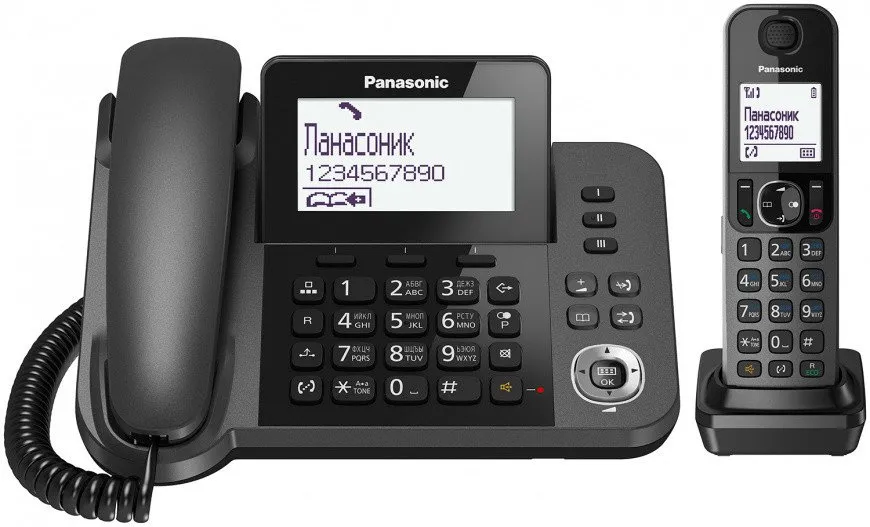 Радиотелефон PANASONIC KX-TGF310 (RUM) Черный металлик