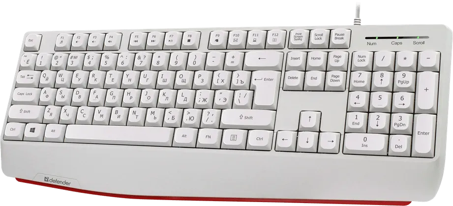 Клавиатура USB Defender Atom HB-546 белый