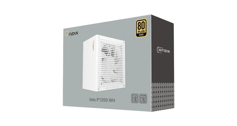 Блок питания Ocypus 1200W, Iota P1200 WH, Full Modular, 80+ GOLD, Белый, Iota-P1200-G1FFWH025X-EU