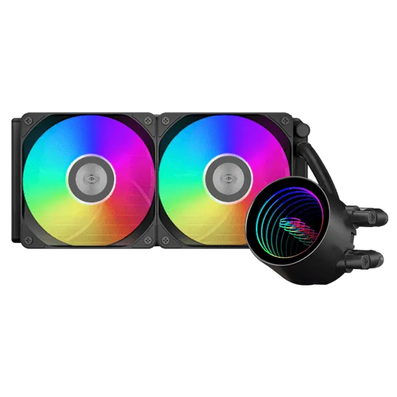Водяное охлаждение для CPU PCCooler DA240 V2 ARGB BK TDP 270W 115X/1200/1700/1851/AM4/AM5 Черный