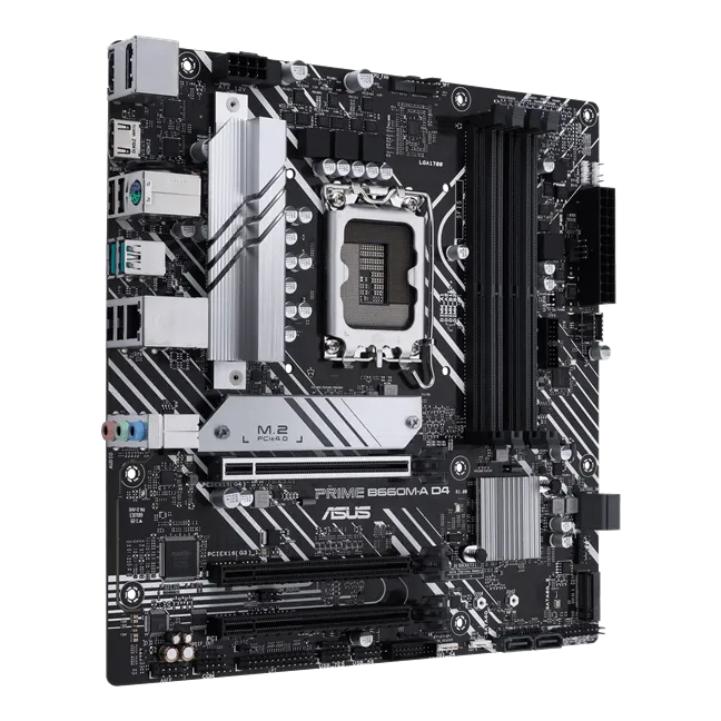 Материнская плата ASUS PRIME B660M-A D4-CSM, LGA1700 B660 4xDDR4 4xSATA3 2xM.2 RAID 2xHDMI 1xDP mATX
