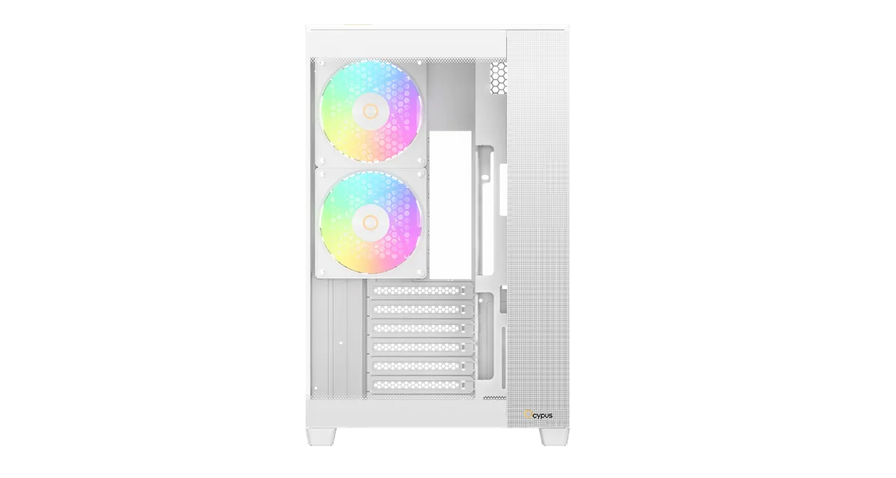 Корпус Ocypus Delta C74 WH ARGB ATX/MATX/ITX, USB3.0x2, Type C, Белый, Delta-C74-WHD200XX-GL