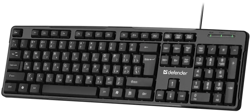 Клавиатура проводная Defender Next HB-440 (Черный), USB, ENG/RUS,стандарт, НОВИНКА!