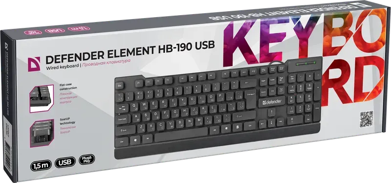 Клавиатура USB Defender Element HB-190