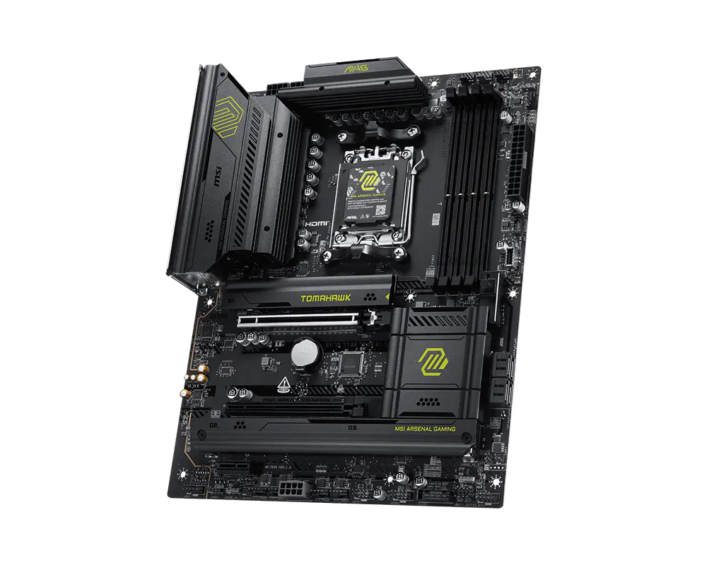 Материнская плата MSI MAG B850 TOMAHAWK WIFI AM5 B850 4xDDR5 4xSATA6G RAID 3xM.2 1xHDMI 2xType-C ATX