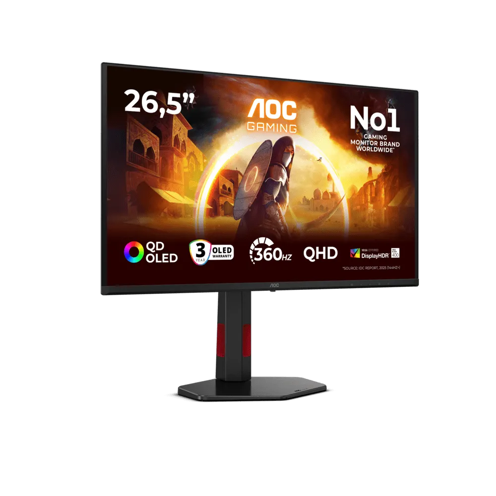 Монитор Игровой 27" AOC Q27G4SDR QD-OLED 2560x1440 360Hz 0.03ms 1000cd/m2 1,5M:1 2xHDMI 1xDP Черный