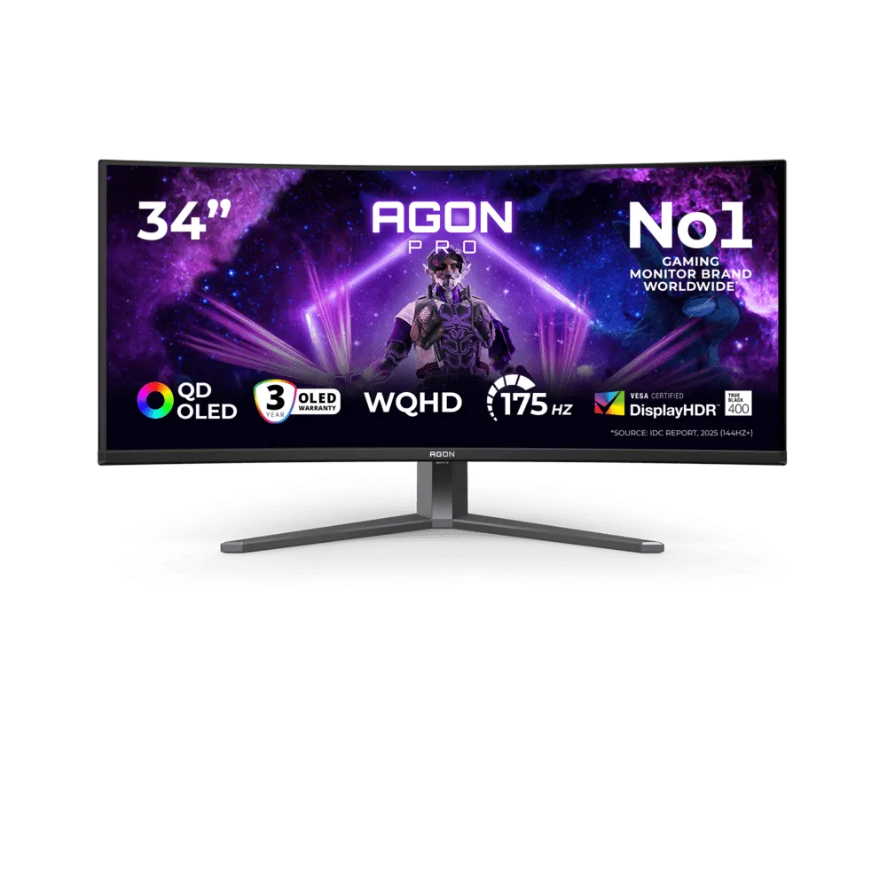 Монитор Игровой 34" AOC AG346UCD QD-OLED 3440x1440 175Hz 0.03ms 1000cd/m2 1,5M:1 2xHDMI 1xDP 2x8W