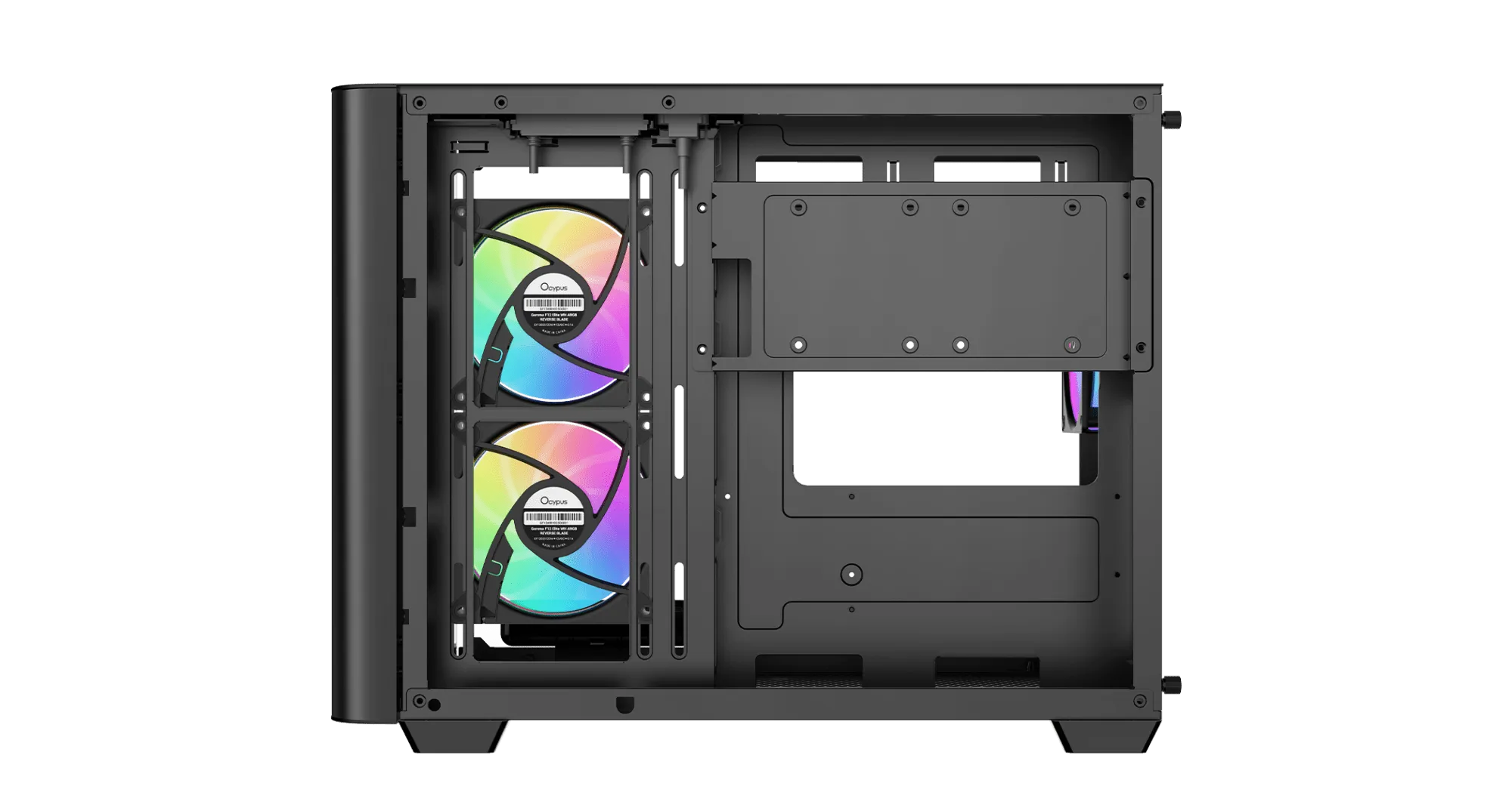Корпус Ocypus Iota C50 BK Curve ARGB Digital mATX/ITX 2xUSB Type-C Черный Iota-C50-BKD300CD-GL
