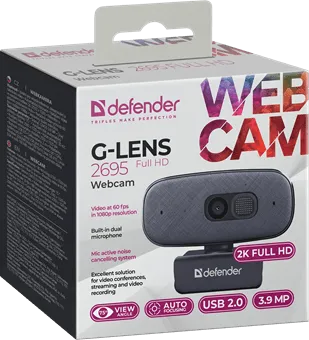 Веб-камера Defender G-Lens 2695 FullHD 2K 1520p