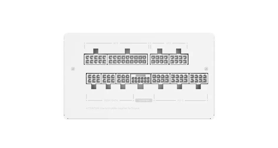 Блок питания Ocypus  850W, Iota P850 WH, Full Modular, 80+ GOLD, 91%, Белый, Iota-P850-G1FFWH025X-EU