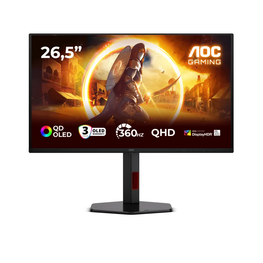 Монитор Игровой 27" AOC Q27G4SDR QD-OLED 2560x1440 360Hz 0.03ms 1000cd/m2 1,5M:1 2xHDMI 1xDP Черный