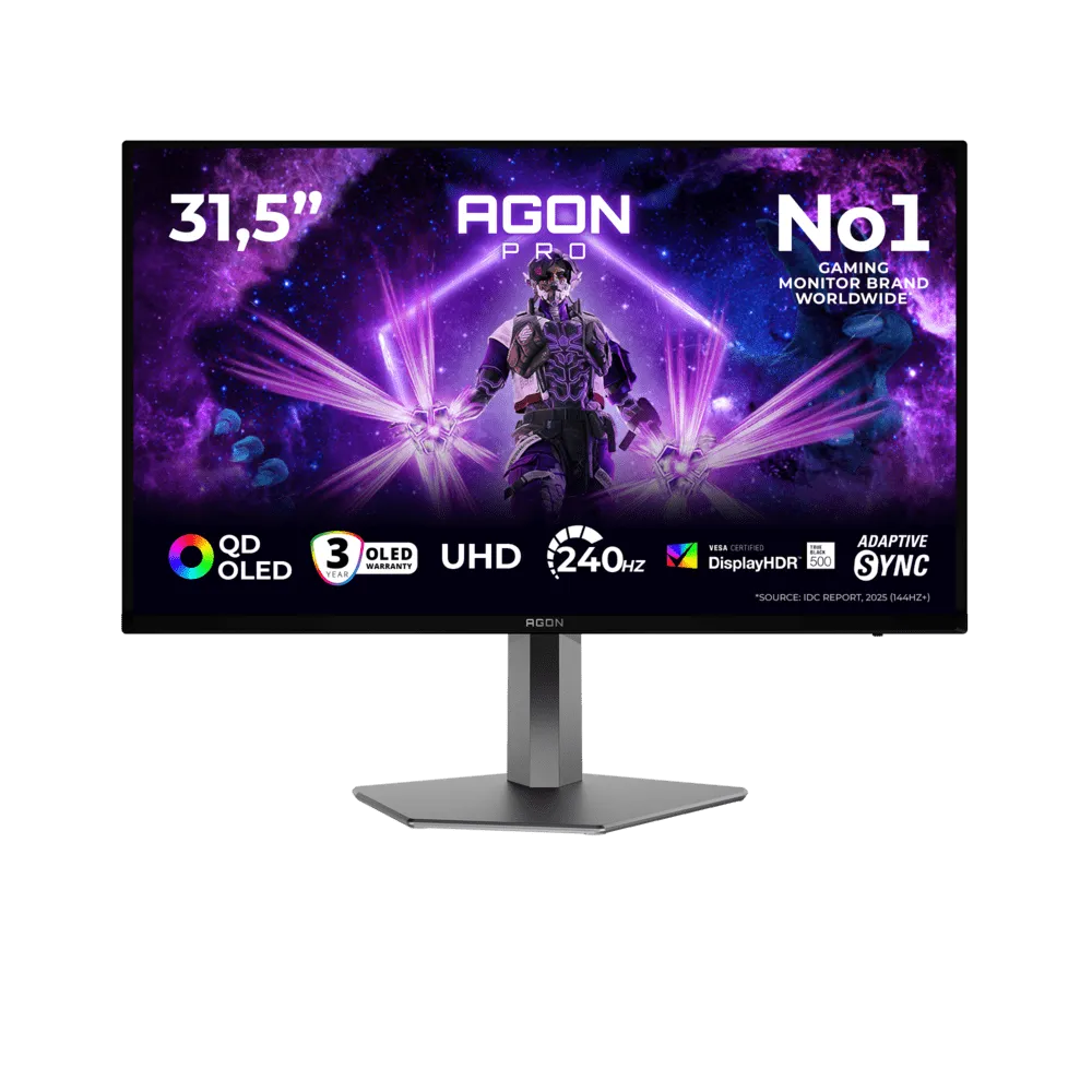 Монитор Игровой 31.5" AOC AG326UZD2 QD-OLED 3840x2160 240Hz 0,03ms 1000cd/m2 2xHDMI 1xDP 1xUSBC 2x8W