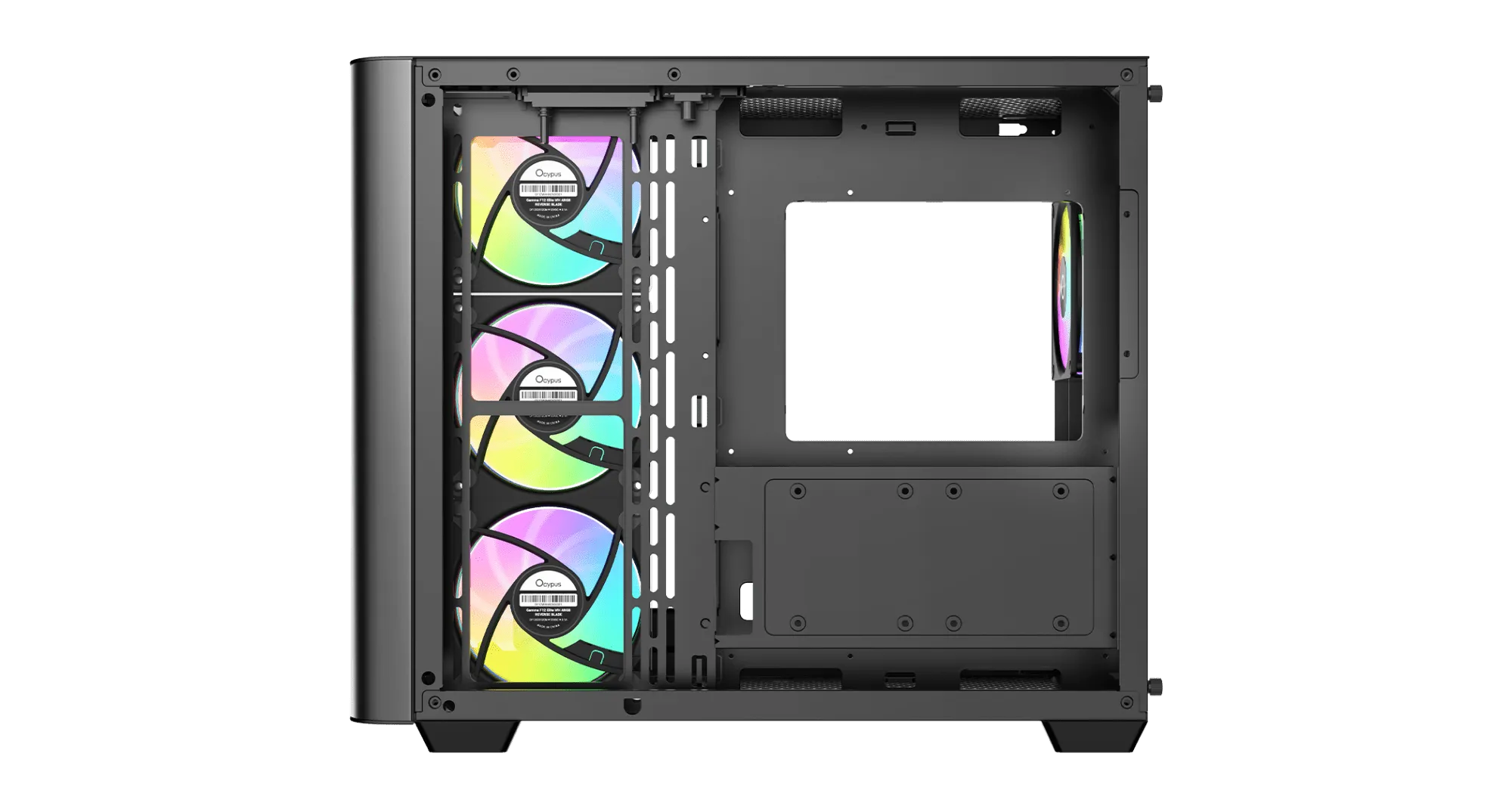 Корпус Ocypus Iota C70 BK Curve ARGB Digital ATX/mATX/mITX 2xUSB Type-C Черный Iota-C70-BKD400CD-GL