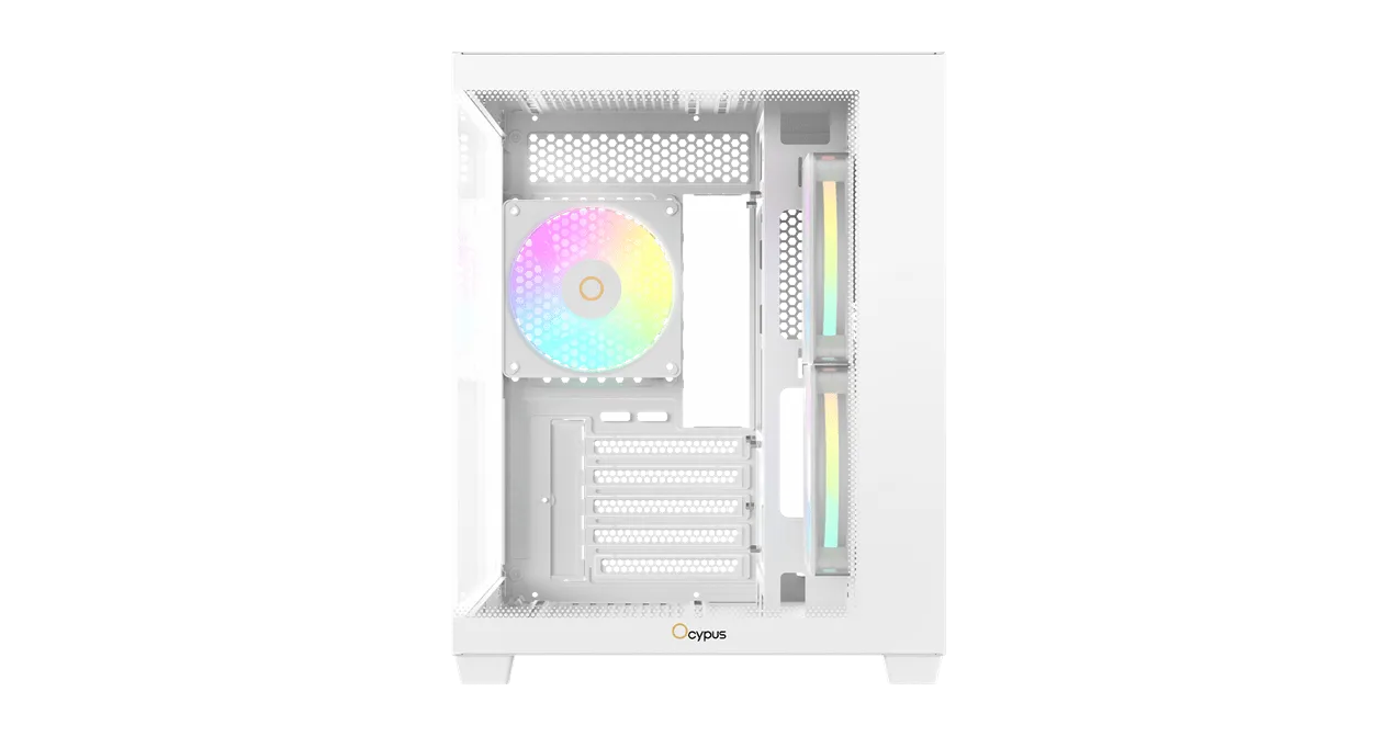 Корпус Ocypus Gamma C54 WH ARGB mATX/ITX 3xUSB Белый Gamma-C54-WHD300XX-GL