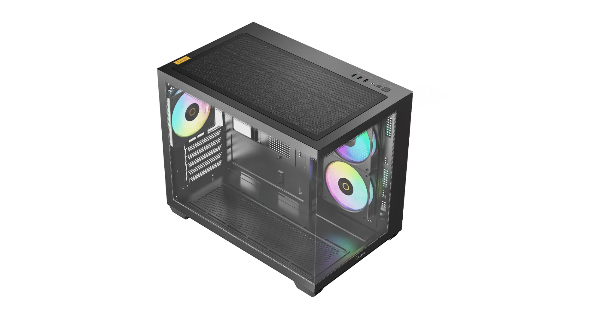 Корпус Ocypus Gamma C54 BK ARGB mATX/ITX 3xUSB Черный Gamma-C54-BKD300XX-GL