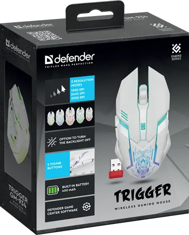 Мышь Defender Trigger GM-934 белый
