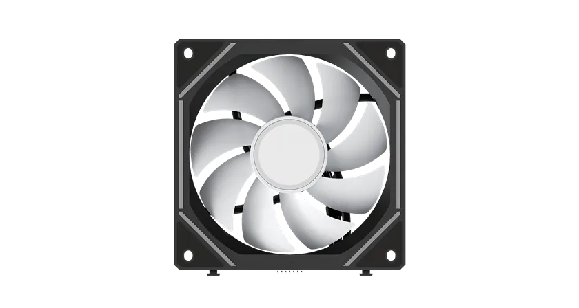 Вентилятор для корпуса Ocypus Gamma F12 UNI BK ARGB 1x(123x120x25mm), 800-1800 RPM Черный