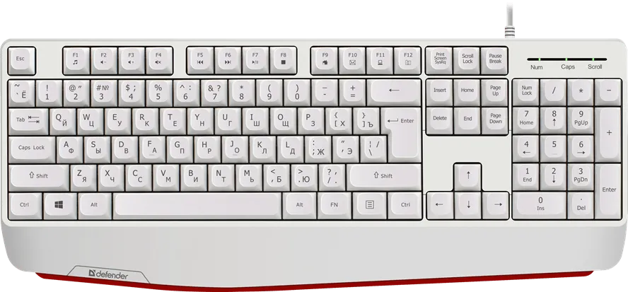 Клавиатура USB Defender Atom HB-546 белый