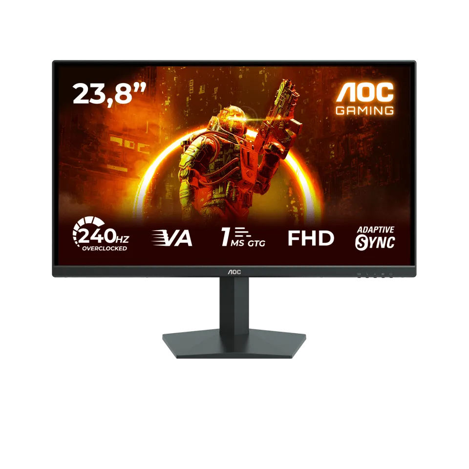 Монитор Игровой 23,8" AOC 24G10ZNE/01 VA 1920x1080 240Hz 0.3ms 300cd/m 4000:1 2xHDMI DP Черный