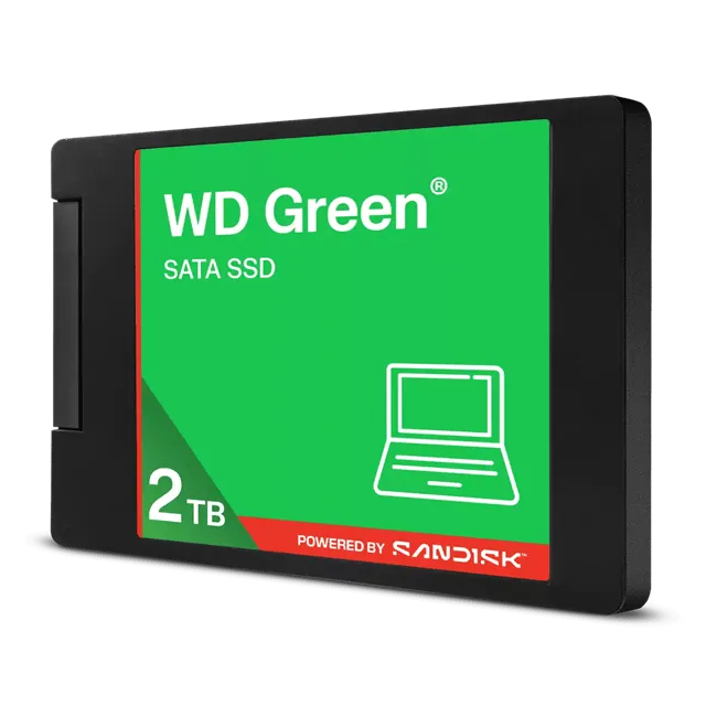 Твердотельный накопитель 2000GB SSD WD GREEN 2.5”/7mm SATA R545/W545MB/s WDS200T5G0A-00CPT0