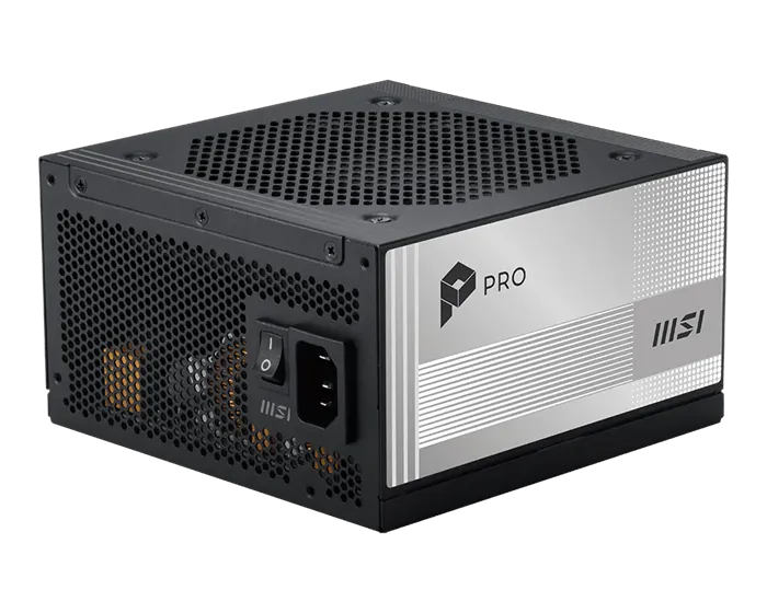 Блок питания MSI  850W, PRO A850PL PCIE5, Full Modular, ATX, 80+ PLATINUM, >92%, Fan 120mm, Черный