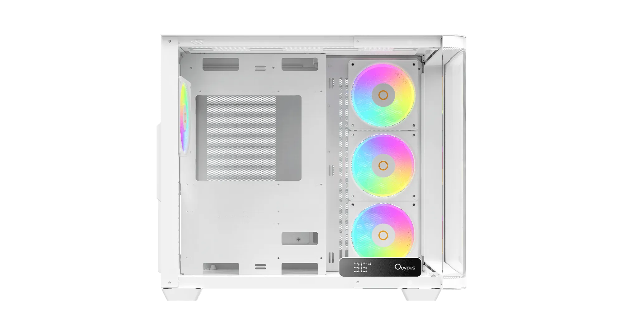 Корпус Ocypus Iota C70 WH Curve ARGB Digital ATX/mATX/mITX 2xUSB Type-C Белый Iota-C70-WHD400CD-GL